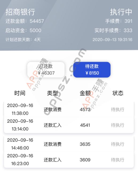 信用卡刷卡还款APP刷卡还款一万手续费多少？