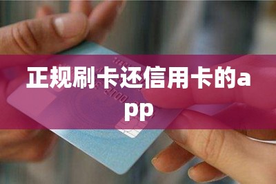 正规刷卡还信用卡的app：2024年这款是最好的