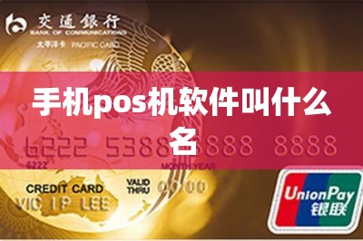 手机pos机软件叫什么名