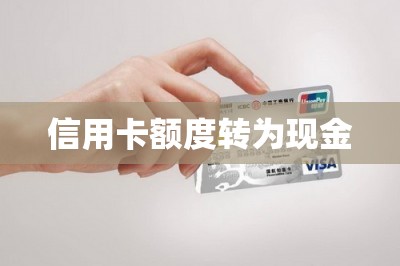 信用卡额度转为现金