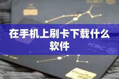 在手机上刷卡下载什么软件