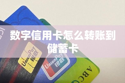数字信用卡怎么转账到储蓄卡