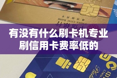 有没有什么刷卡机专业刷信用卡费率低的？本文分享