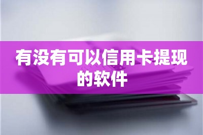 有没有可以信用卡提现的软件