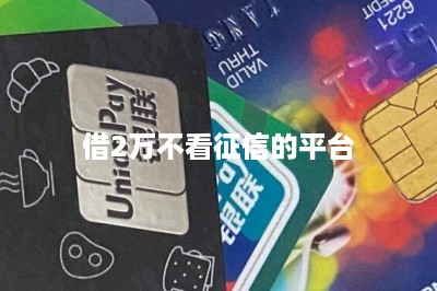 借2万不看征信的平台-第1张图片
