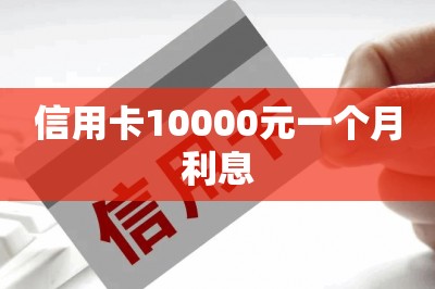 信用卡10000元一个月利息