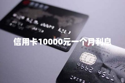 信用卡10000元一个月利息