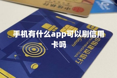 手机有什么app可以刷信用卡吗